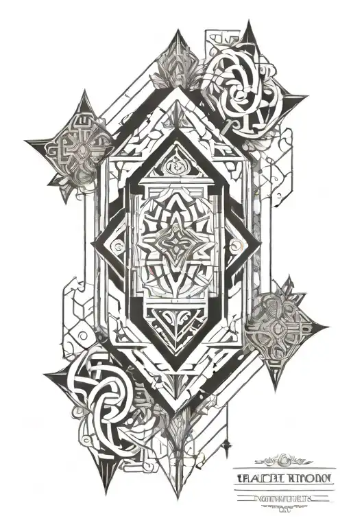 geometric metrical ancient Roman style tattoo tattoo design idea