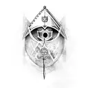 a knight templar with a sword tattoo design idea