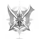 a templar with a sword tattoo design idea