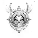 a templar with a sword tattoo design idea