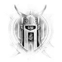 a knight templar with a sword tattoo design idea