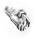 jesus hand tattoo design idea