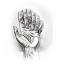 jesus hand tattoo design idea