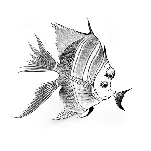 angelfish tattoo design idea