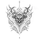 satanic sea serpent  tattoo design idea