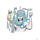 hieroglyphics band around bicep  tattoo design idea