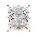 hieroglyphics band around bicep  tattoo design idea