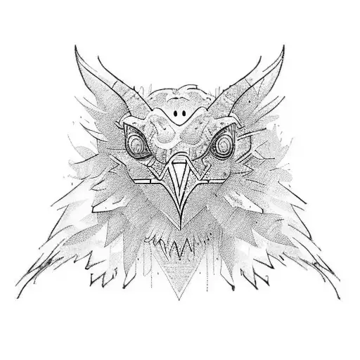 Raven tattoo design idea