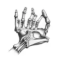 Skeleton Hand Rocking tattoo design idea