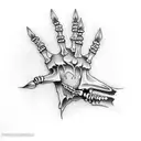 Skeleton Hand Rocking tattoo design idea