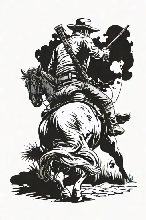 read dead redemption 2 arthur morgan riding tattoo design idea
