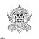 chicano Aztec  tattoo design idea
