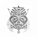 chicano Aztec  tattoo design idea