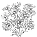 Daisy, Carnation, Violet, Aster tattoo design idea