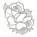 Rose, Breast cancer ribbon, mum tattoo design idea