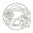 Rose, Breast cancer ribbon, mum tattoo design idea