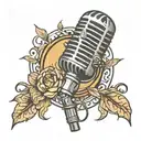 MICROPHONE tattoo design idea