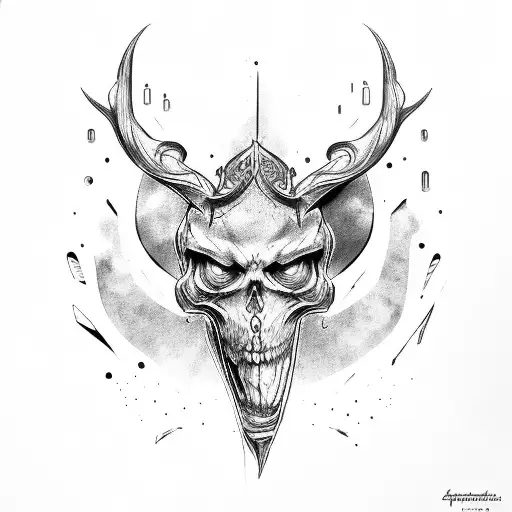 dark lettering tattoo design idea