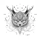 dark lettering tattoo design idea