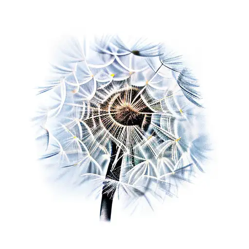 dandelion, transparent blood tattoo design idea