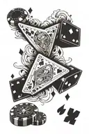 gambling money hustle hard tattoo design idea