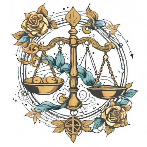 Libra constellation symbolizing tattoo design idea