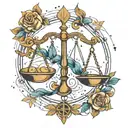 Libra constellation symbolizing tattoo design idea