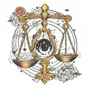 Libra constellation symbolizing tattoo design idea