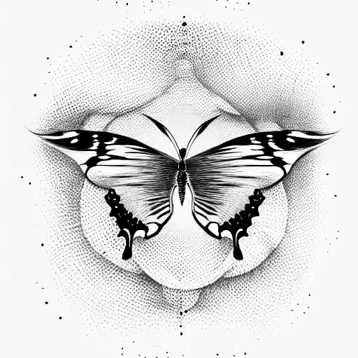 butterfly, snake tattoo design idea