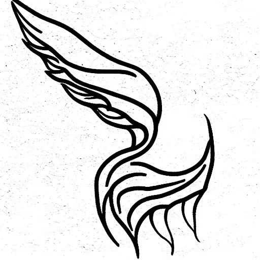 roots and wings tattoo design idea