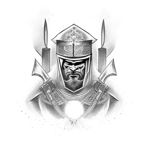Warrior Of God tattoo design idea