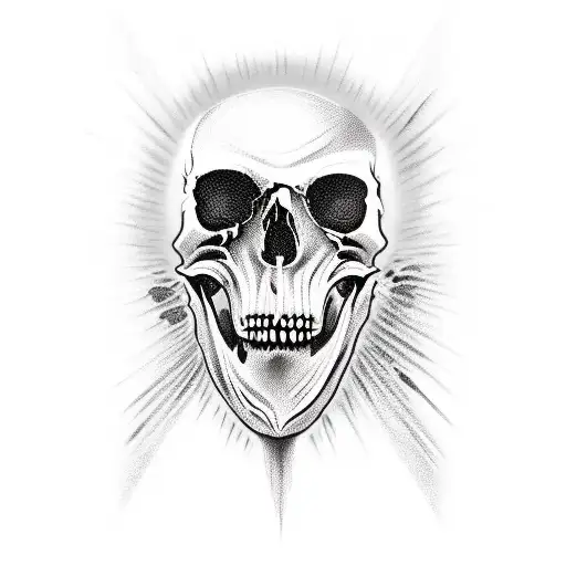 Vampire skull, with blood filled chalice tattoo design idea