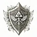 Hylian sheild sacred  tattoo design idea
