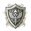 Hylian sheild sacred  tattoo design idea
