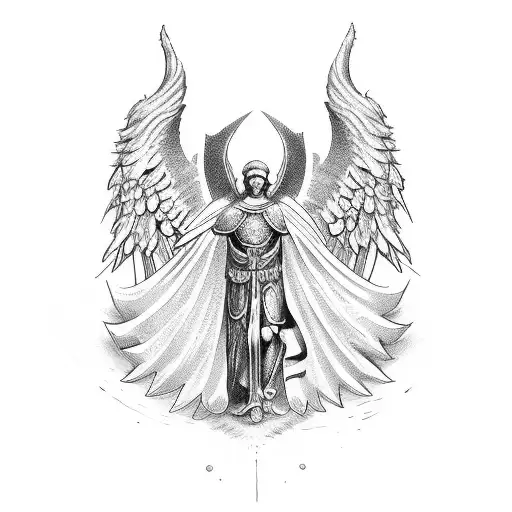 St. Michael the ark Angel  tattoo design idea