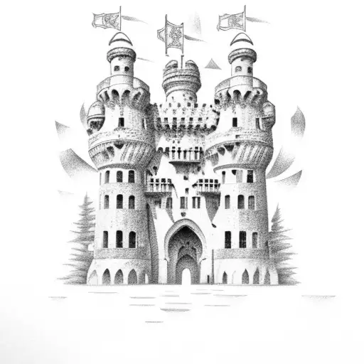 castillo de tossa de mar tattoo design idea