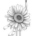 daisy, aster, gladiolus  tattoo design idea