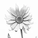 daisy, aster, gladiolus  tattoo design idea