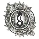 semi colon sun shining tattoo design idea