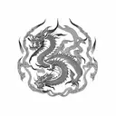 Vietnamese dragon tattoo design idea
