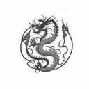 Vietnamese dragon tattoo design idea