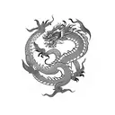 Vietnamese dragon tattoo design idea
