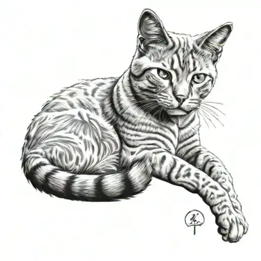 a memorial tattoo for ginger cat named keanu tattoo design idea
