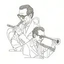 Bill Evans and Miles Davis tattoo design idea