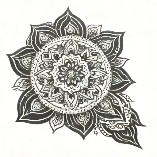 elbow mandala tattoo design idea