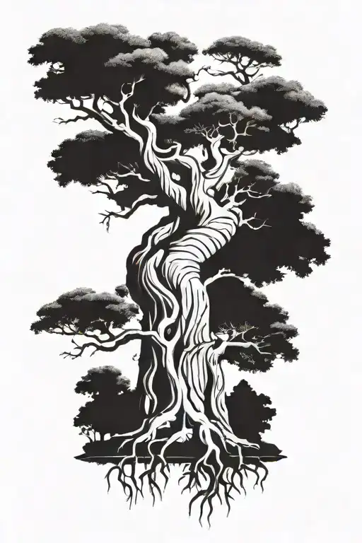 baobab tree of life tattoo design idea