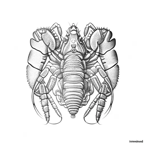 two red lobsters tattoo design idea