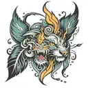 rain wind fire tattoo design idea