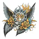 rain wind fire tattoo design idea