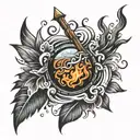 rain wind fire tattoo design idea